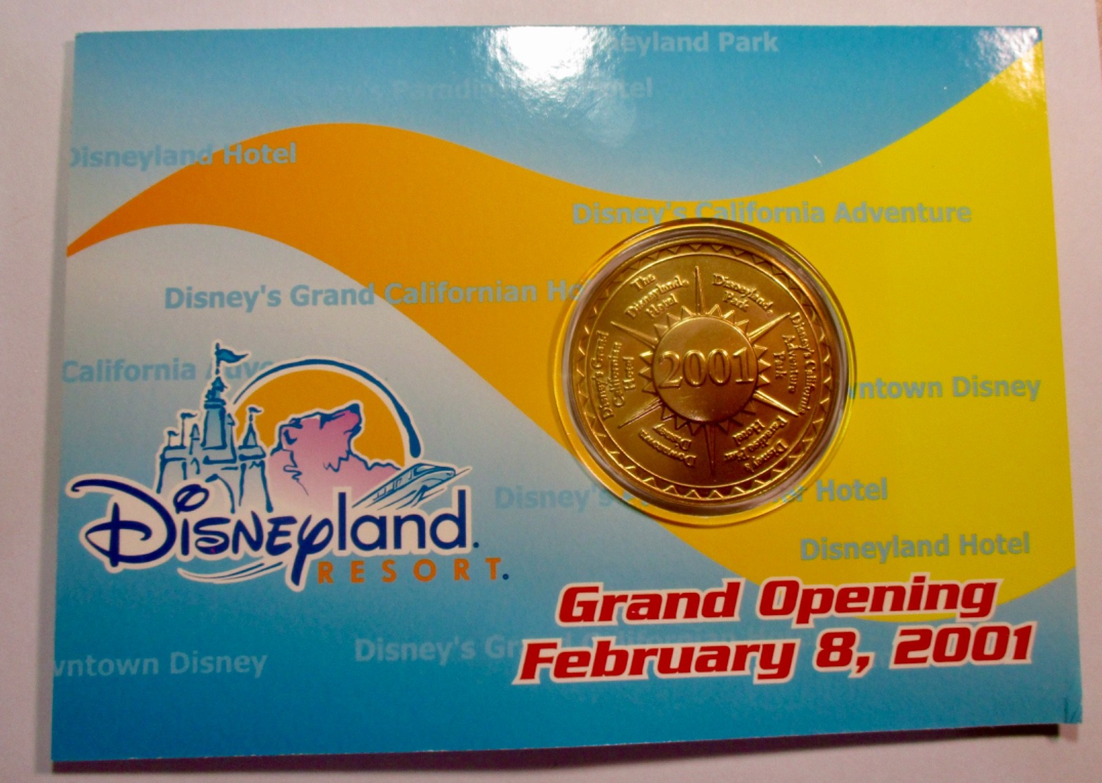 ALMOST 25 YEARS AGO DISNEYLAND'S CALIFORNIA ADVENTURE OPENED & ISSUED THIS MEDAL