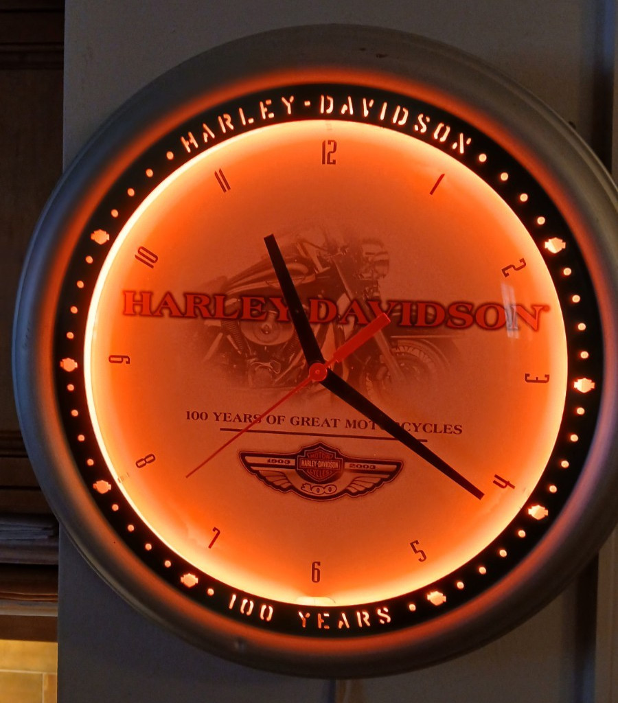 2003 Harley Davidson 100th Anniversary Neon Wall Clock - Tested/Works