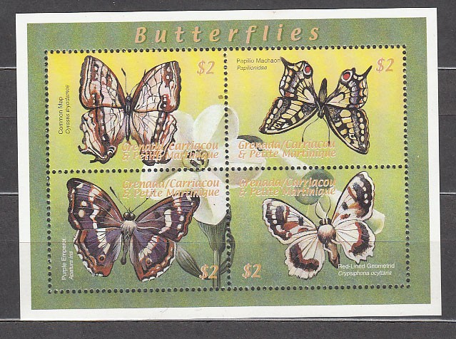 Grenada-Grenadines - Mail Yvert 2882Z/AC ** MNH Wildlife Butterflies