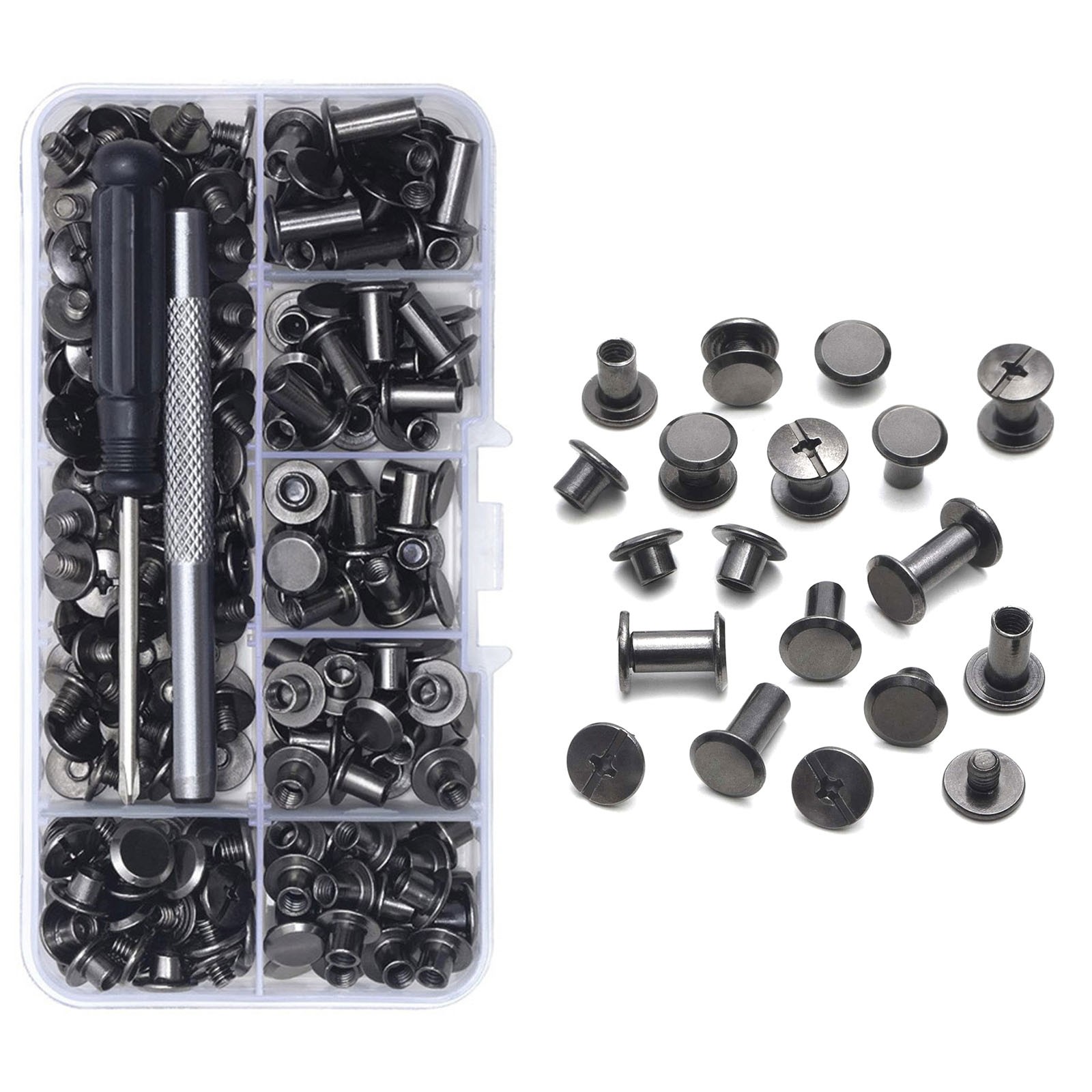 110set/pack For Leather Craft Product 6 sizes Chicago Screws Durable and Sturdy