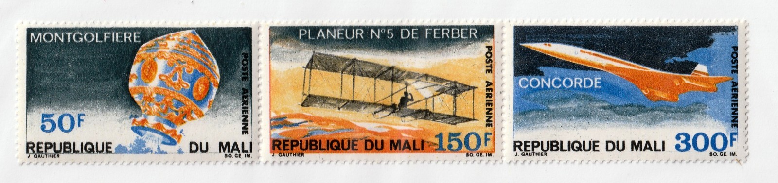 Mali        C70a         MNH OG strip of 3