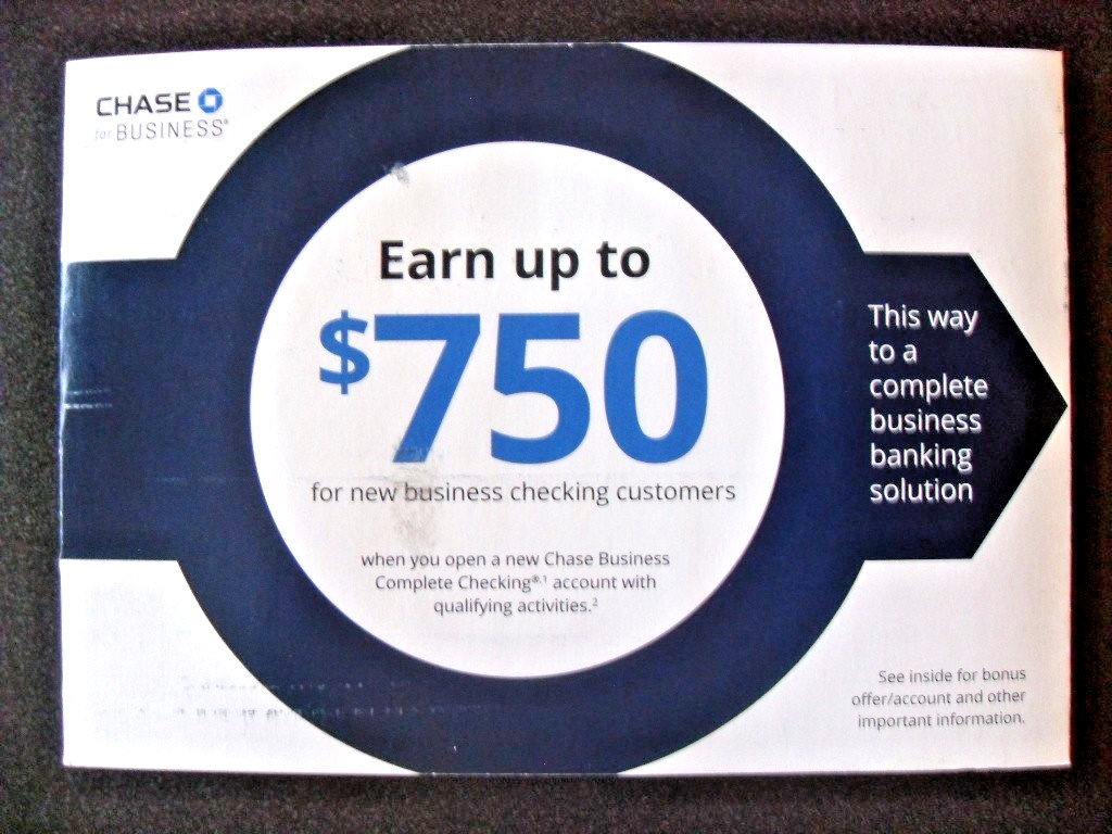 CHASE BANK for BUSINESS CHECKING $750 BONUS EXP 1/4/2026 EDELIVERY PROMO COUPON