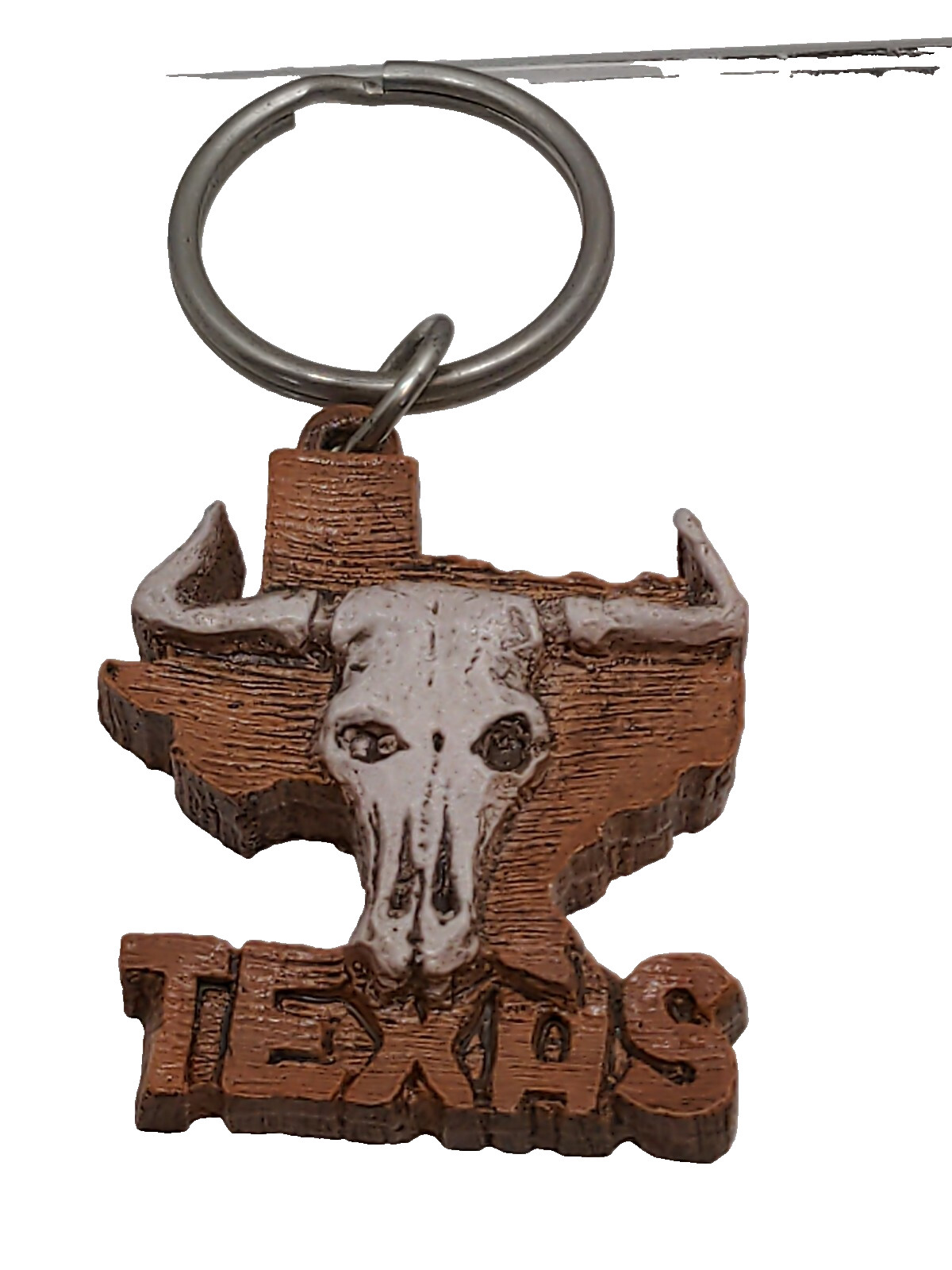 Texas Steer Head Longhorn Key Chain Vintage                                   C4