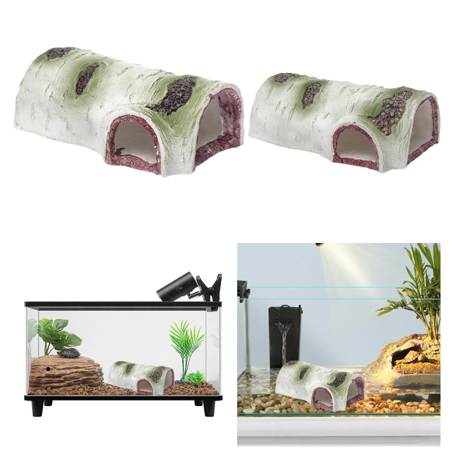 Aquarium Ornament Reptile Hideout Hide Cave Habitats Decor Terrarium Decor