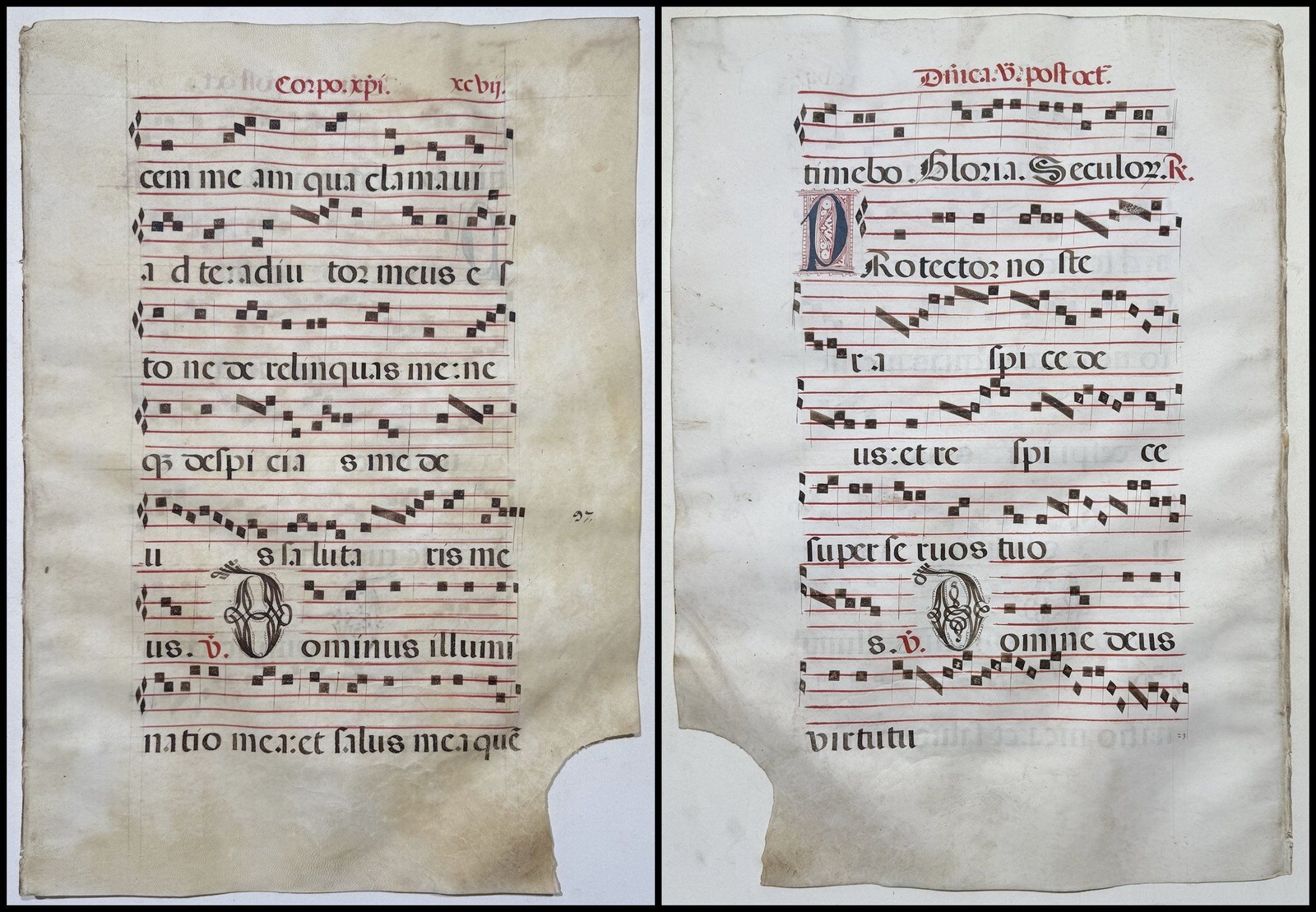 Antiphonary Parchment Vellum Manuscript 15th Century XCVII