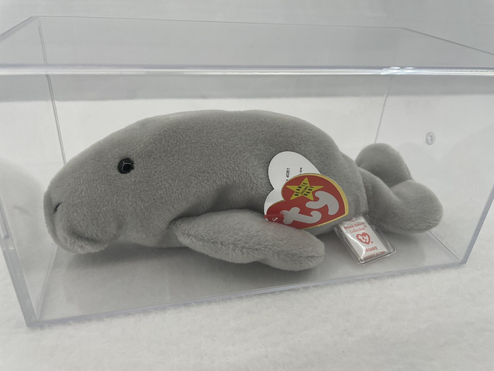 Ty Beanie Babies Manny The Manatee, Style 4081, P.V.C Pellets 