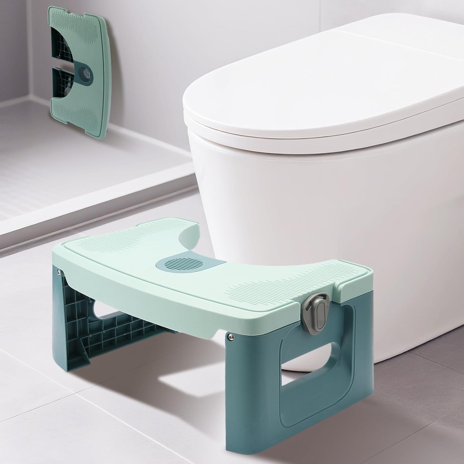 Foldable Toilet Stool Adult 7 inch Wide Squatting Potty W/ Freshener Space