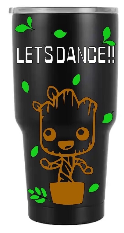 Custom design handmade  stainless steel coffee tumbler   "Groot"