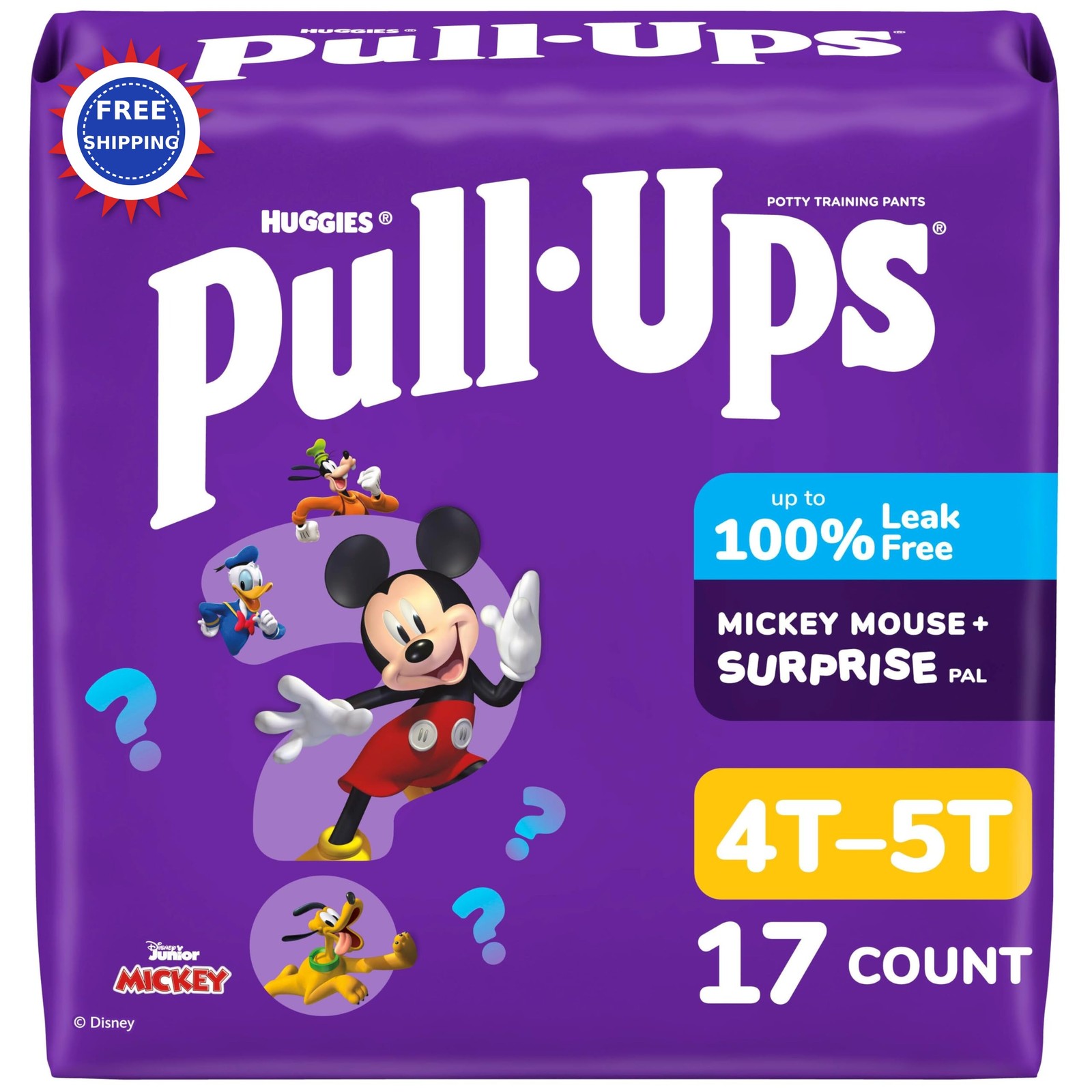 Potty Ups Boys Training Pants 4T-5T 17 Count Pull 38-50 Size Underwear