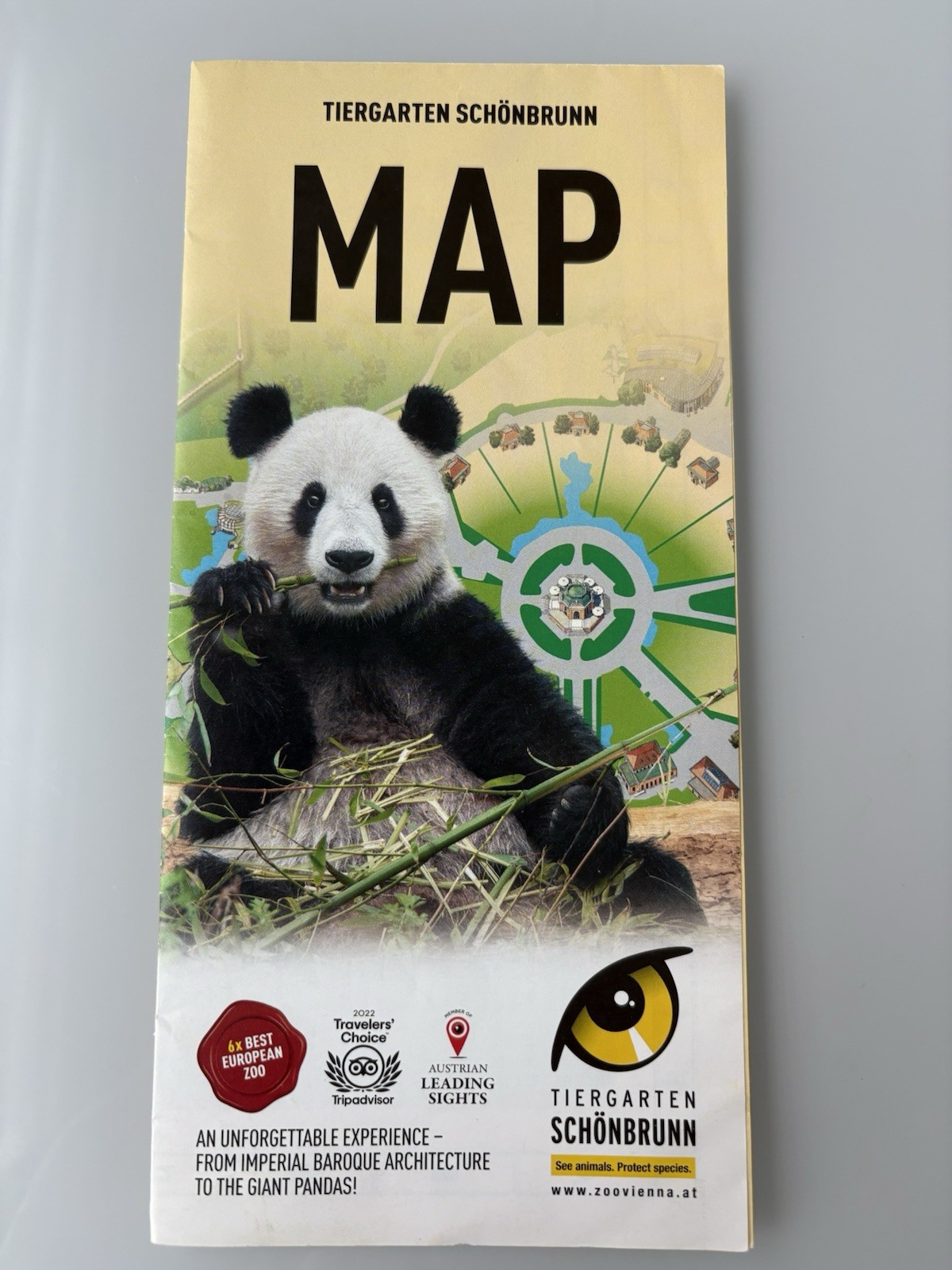 Tiergarten Schönbrunn Zoo Map Vienna Wien Austria Panda Cover 2022