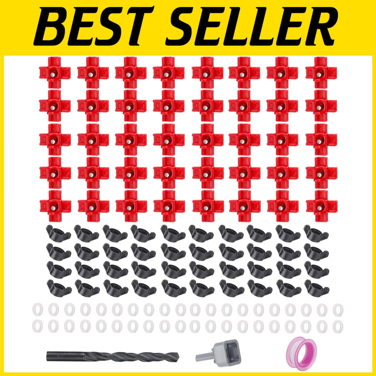 Easy Install Poultry Water Feeder - 40 Red Nipples