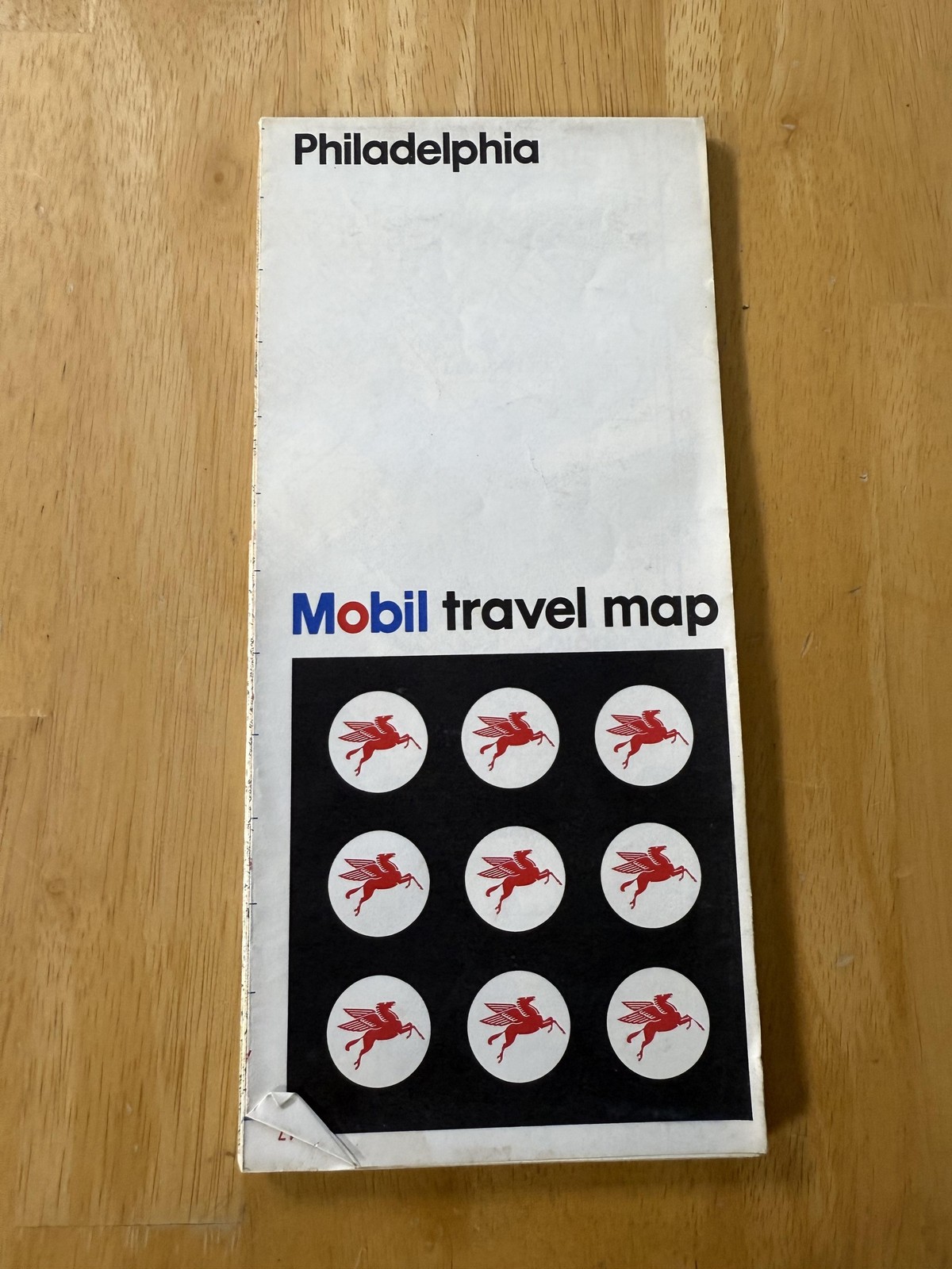 Vintage 1968 Mobil Philadelphia Street Map Travel Guide Folded USA Brochure