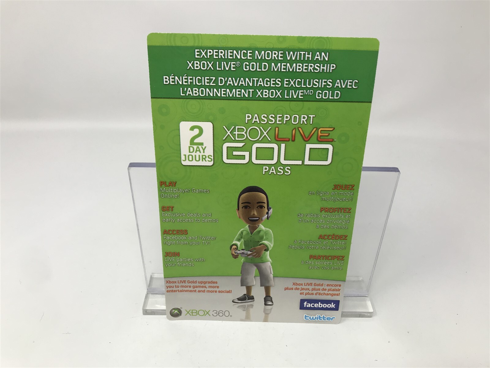  Xbox Live Gold 2 Days Pass - Microsoft Xbox 360 - New Unredeemed RARE Promo