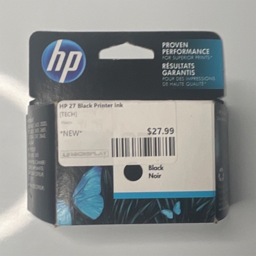 HP 27 Black Genuine Original Inkjet Ink Cartridge C8727AN For HP Printer