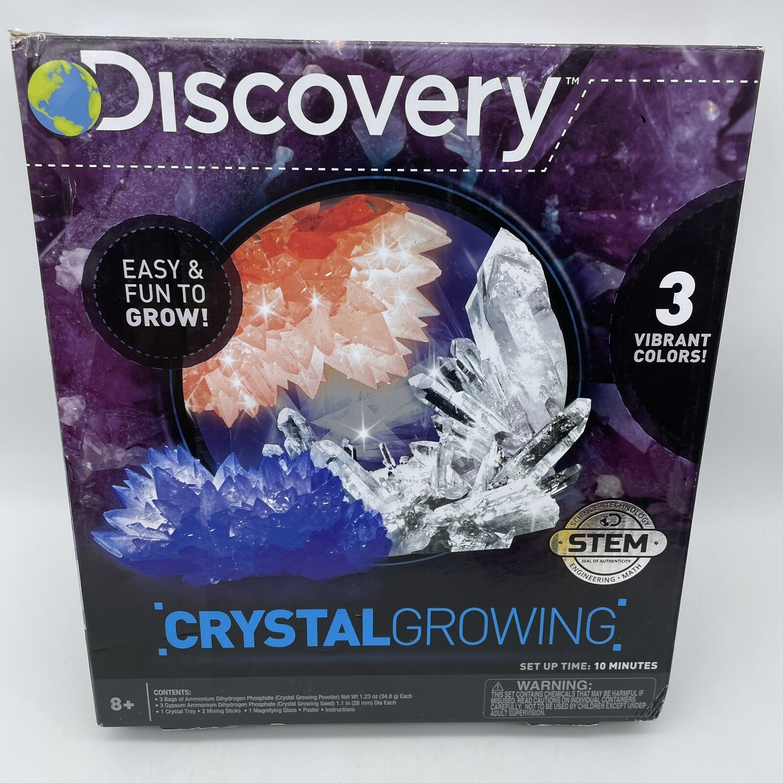 Discovery Kids Crystal Growing Kit by Horizon Group USA STEM Science Complete