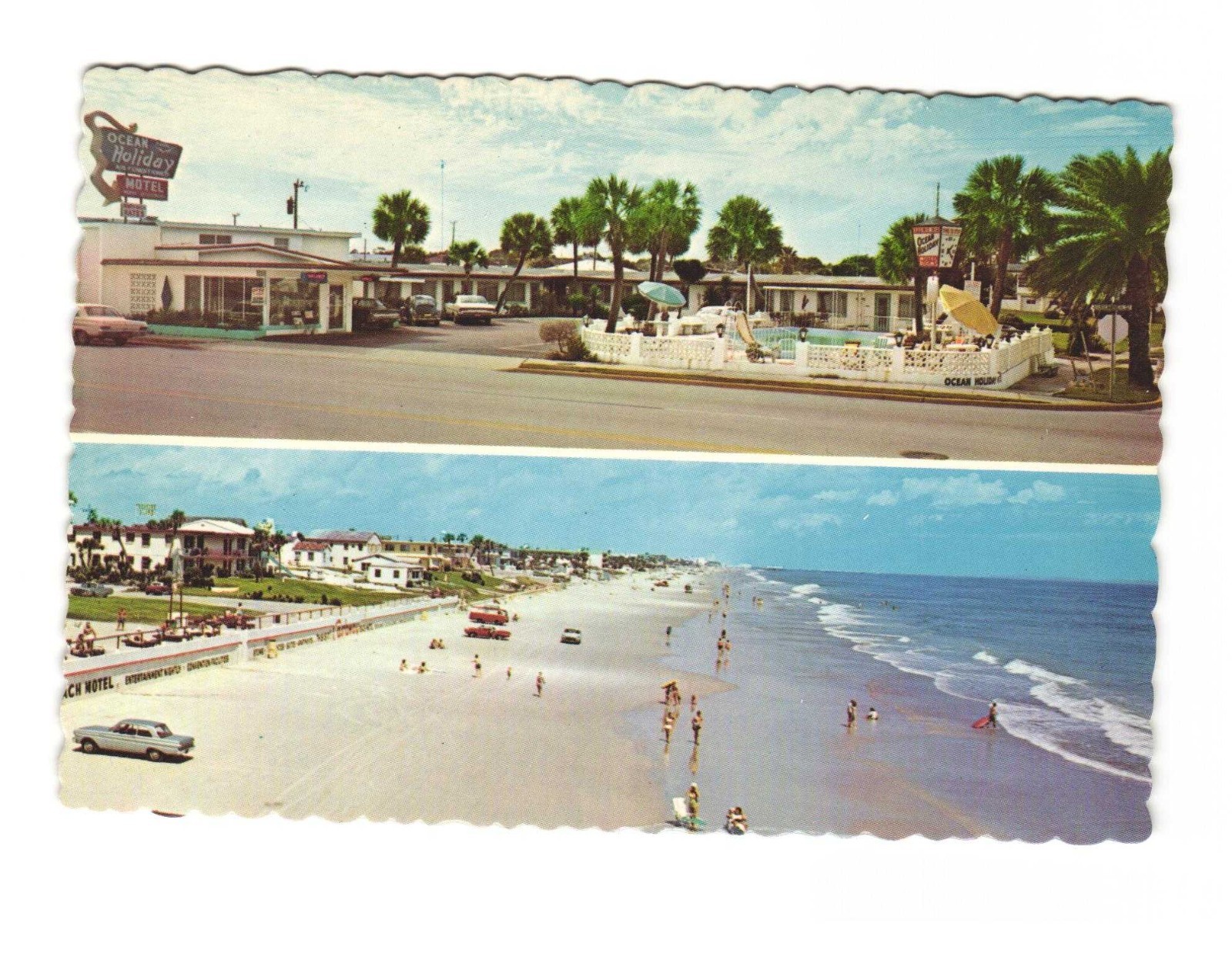 Ocean Holiday Motel Daytona Beach FL Vintage Postcard Unposted