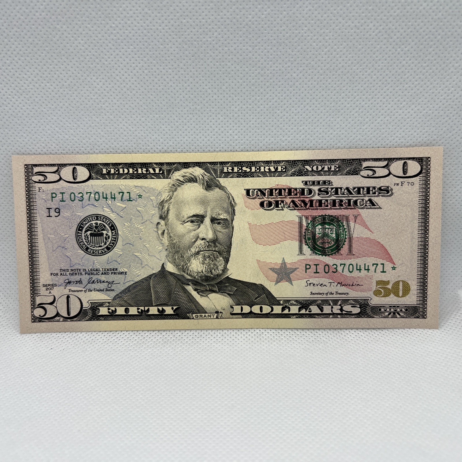 Series 2017A US Fifty Dollar Bill Star Note $50 Minneapolis PI 03704471* (UNC)