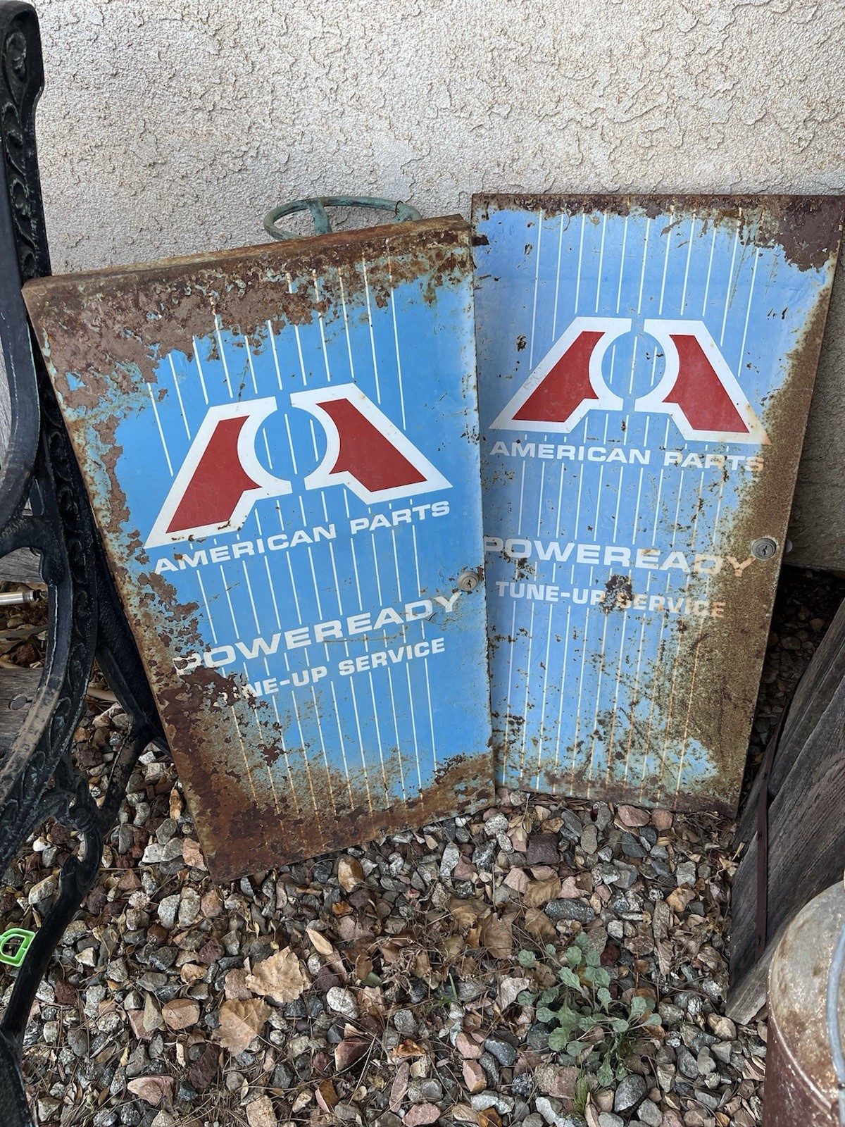 2 Vintage Original American parts cabinet Doors Lots Of Patina