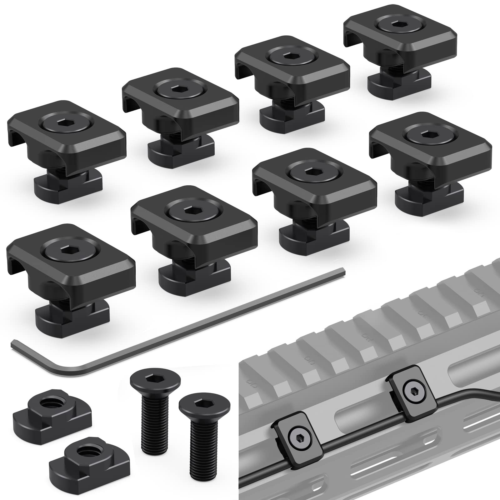 Guardtier CGM909 Pressure Switch Cable Guides Compatible with M-LOK Black 