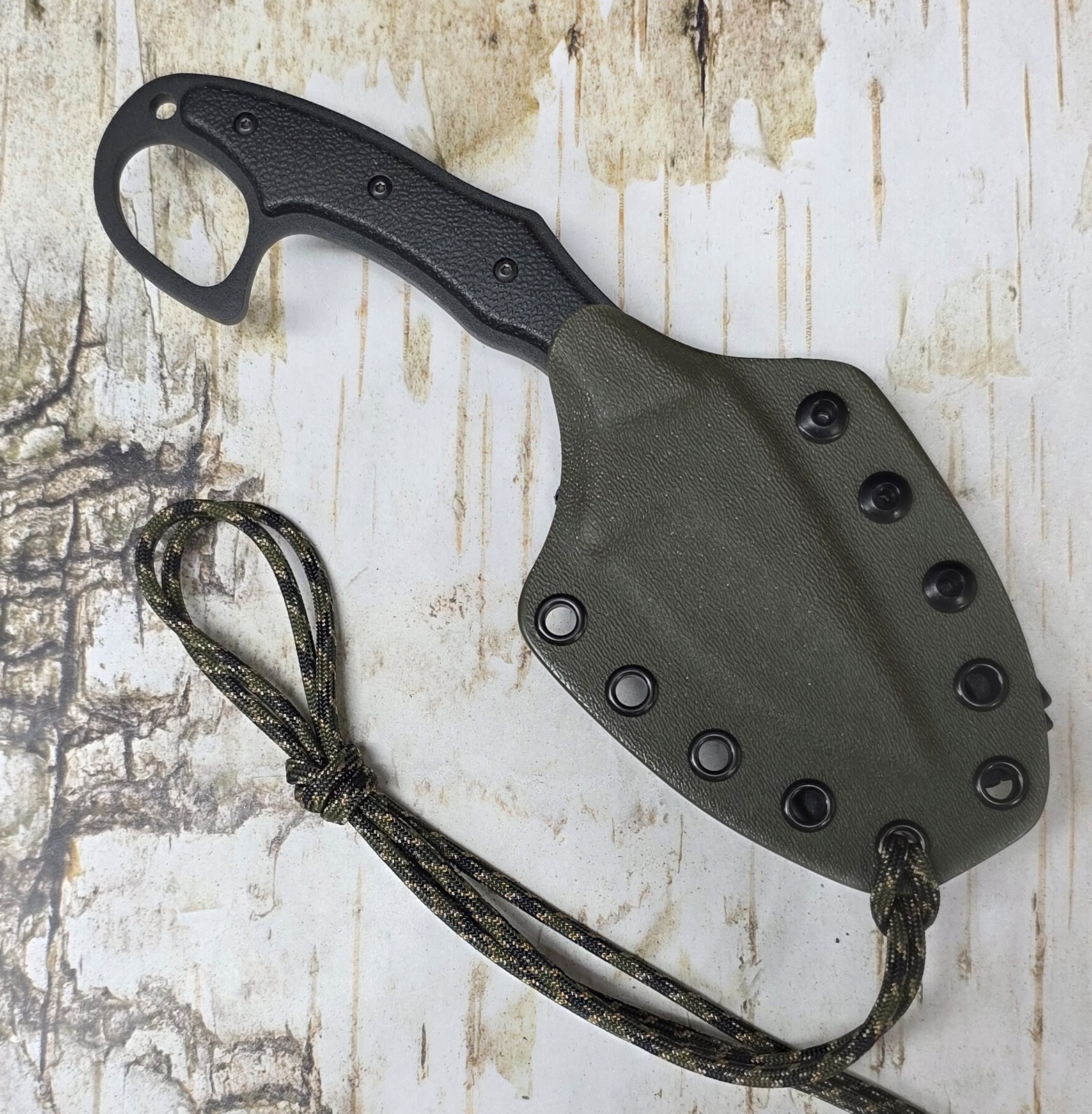 KYDEX SHEATH for KA-BAR 2491 POCKET STRIKE, COMBAT CLIP,  HAND MADE,  KAKY477
