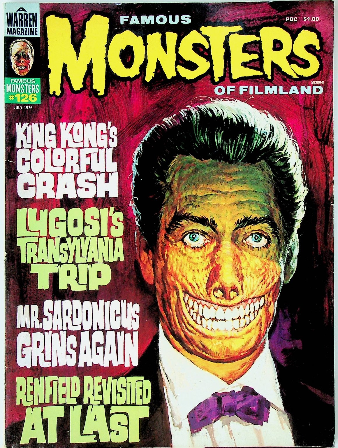 FAMOUS MONSTERS OF FILMLAND #126 July 1976 Warren King Kong Lugosi Dr Who