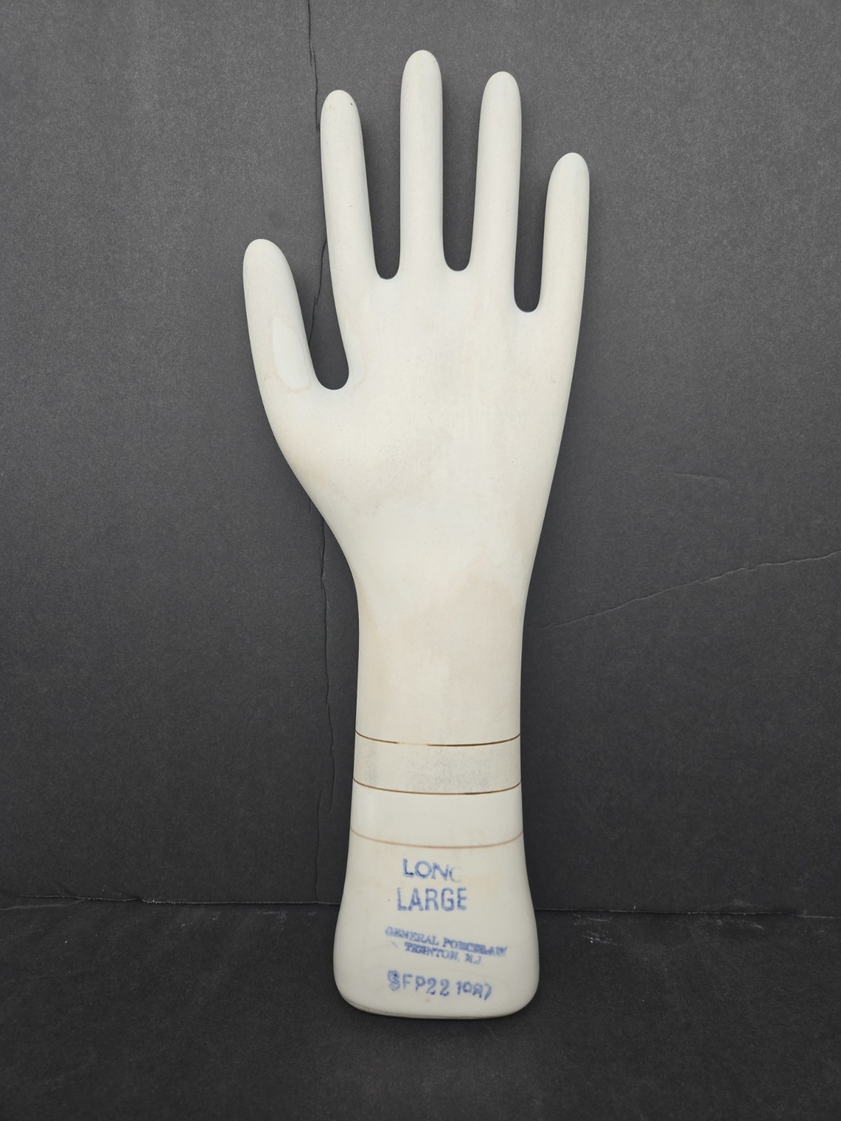 Vintage General Porcelain Glove Mold Hand “LONG LARGE” SFP22 1987 Trenton NJ