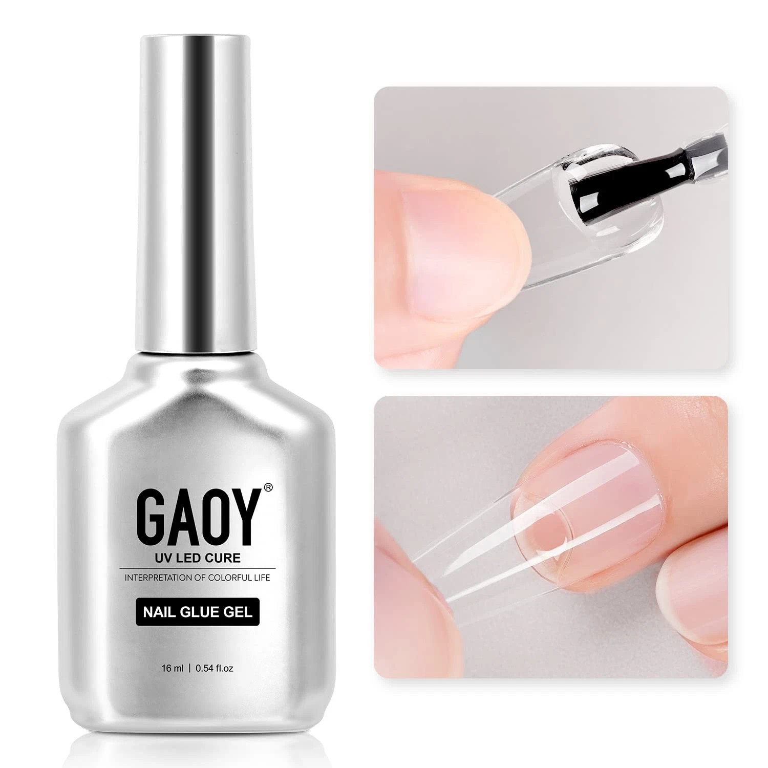 GAOY Nail Glue Gel – 2 in 1 Nail Glue & Base Gel for Acrylic Nail Tips – Strong