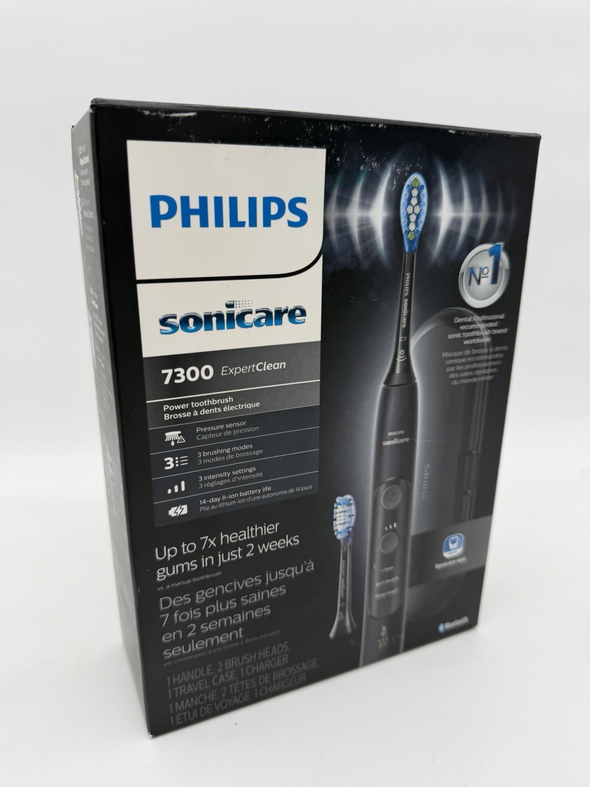 Philips Sonicare ExpertClean 7300 Electric Toothbrush - Black - NEW - SEALED
