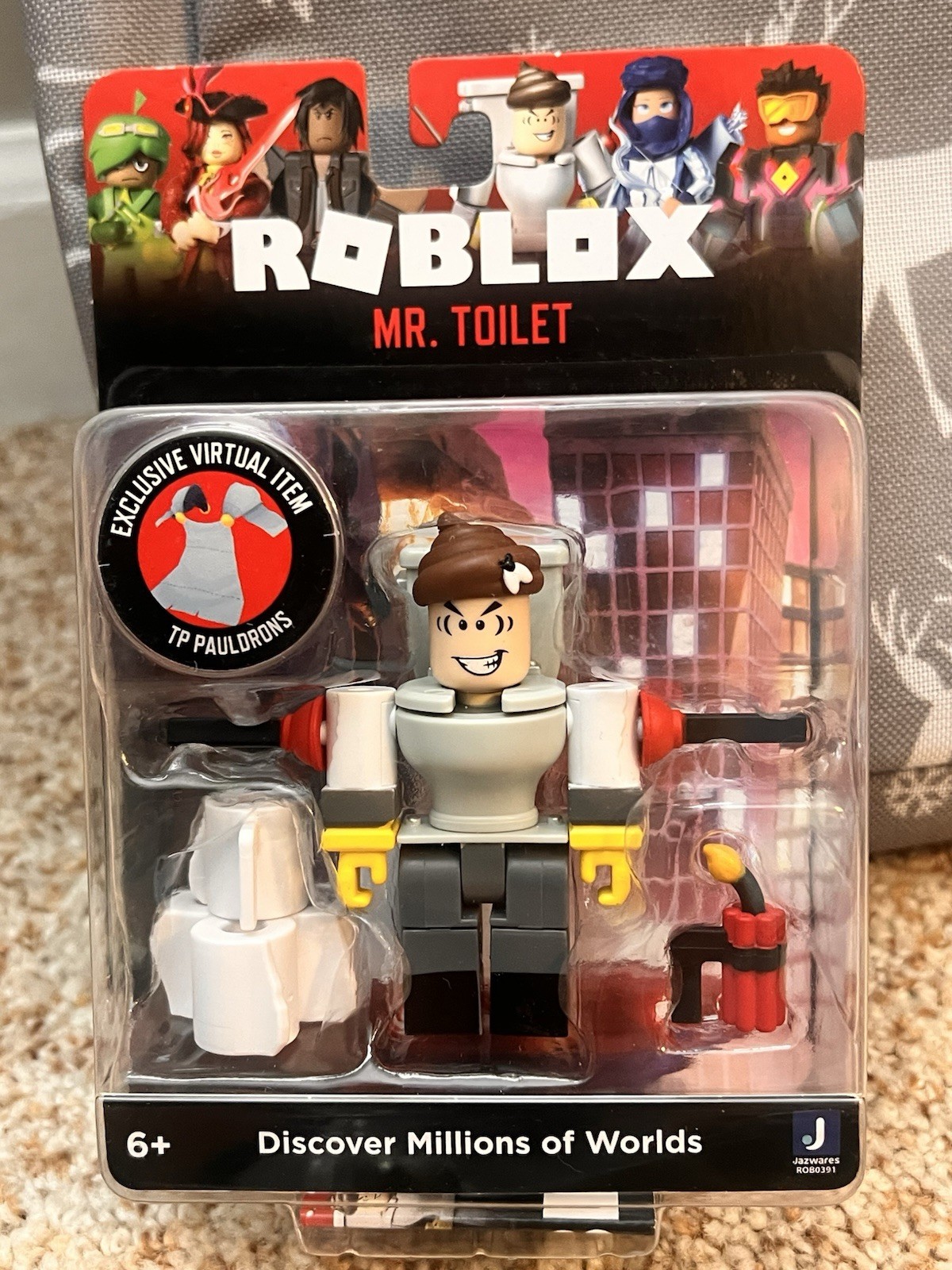 HTF Roblox MR. TOILET With Exclusive Virtual Item TP PAULDRONS New ROBOLOX