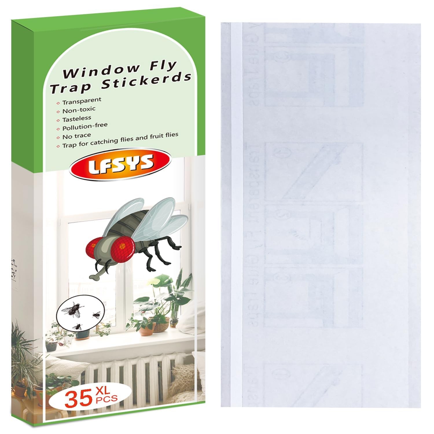 LFSYS 35XL Pack Window Fly Trap, Fruit Traps for Indoors, Trap Clear 