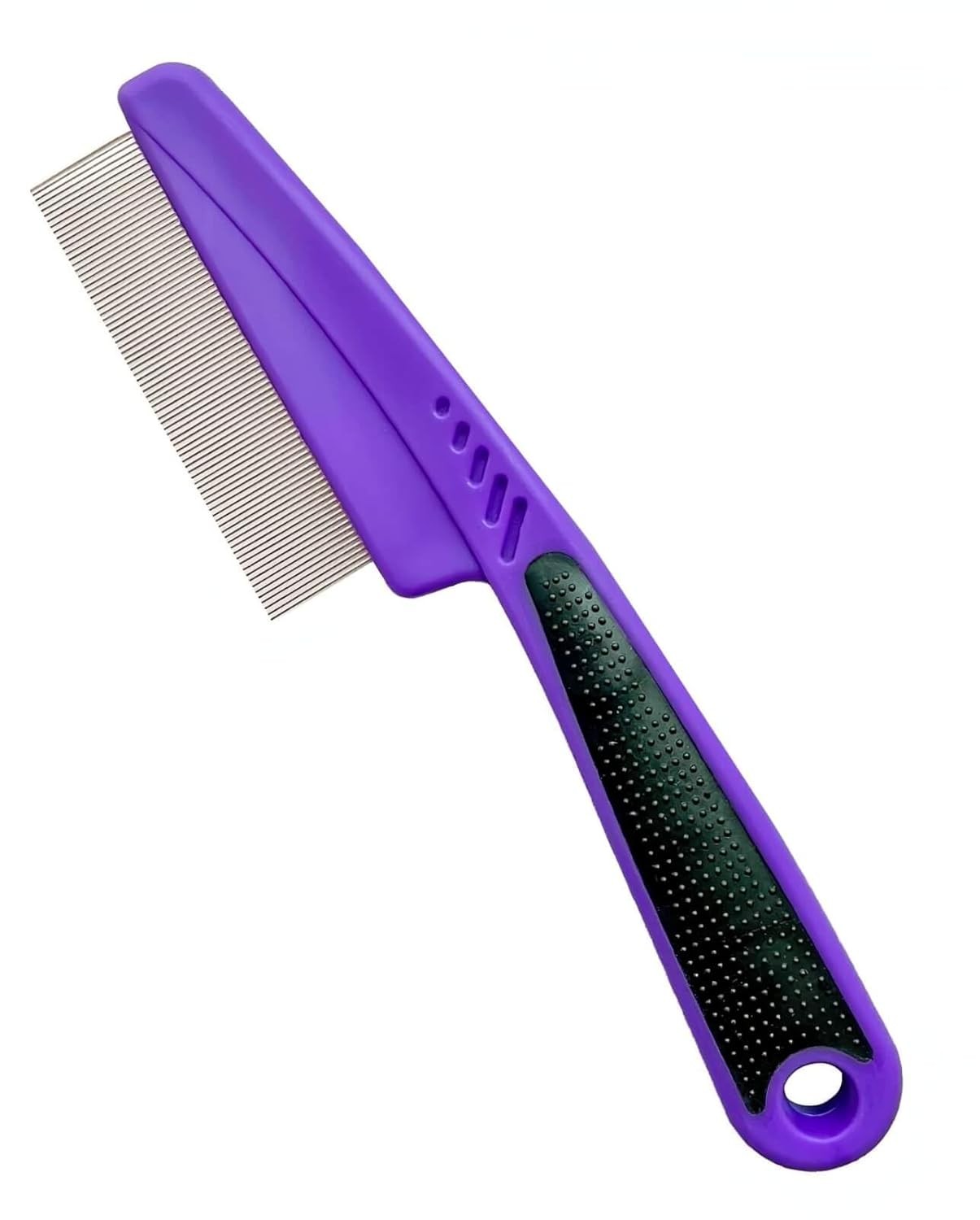 Yumflan Flea Comb with Rubber Handle, Flea and Tick Combs for Dogs & Cats, Fine