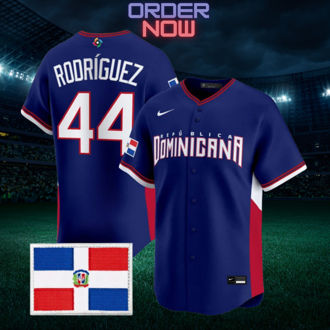 Julio Rodríguez #44 Dominican Republic Royal World Baseball Jersey Size "XL"
