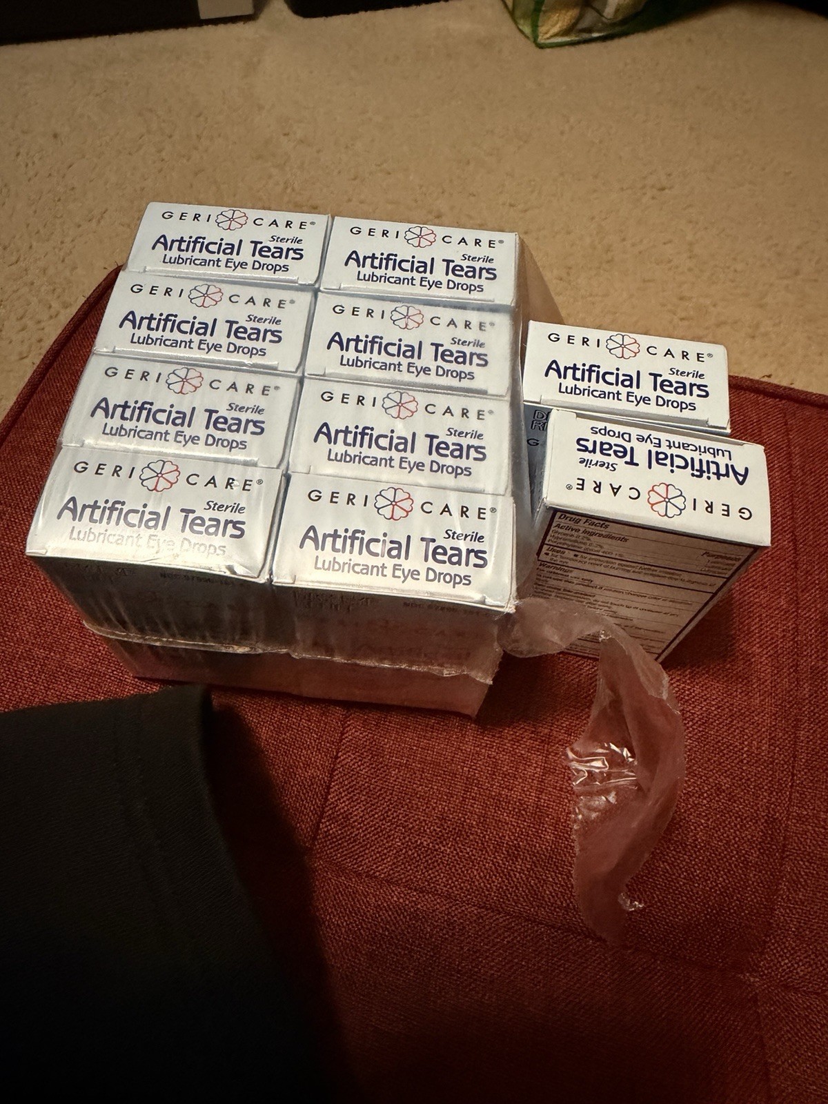 Gericare Artificial Tears Lubricant Eye Drops Dry Eye Relief 0.5 Oz Pack of 10