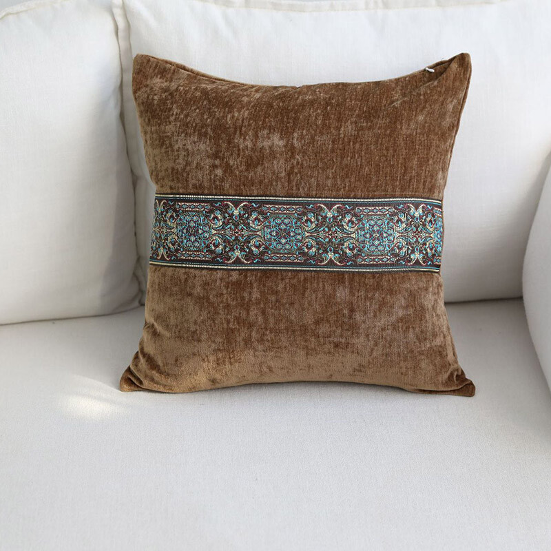 1pc Embroidery Enthic Pillowcase Pillow Slip Sofa Chair Bed Square Cushion Cover