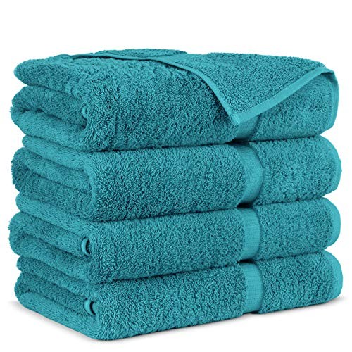  Premium Cotton Super Soft and Absorbent Turkish Towels (4-Piece Bath Towels, 