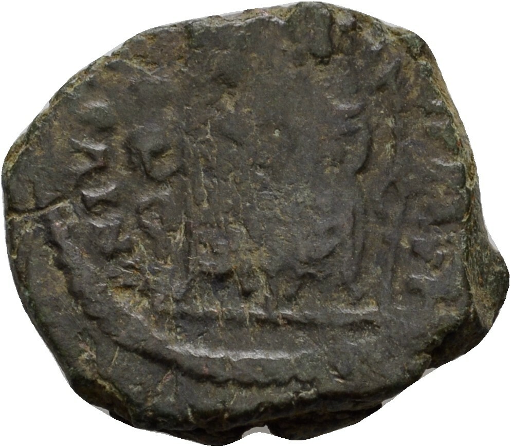 Byzantium Thessalonica Follis Bronze 22mm / 5.9g Genuine Coin #LUS229