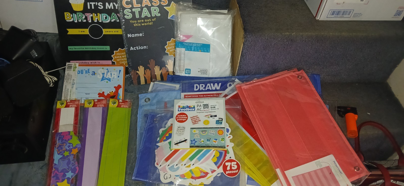 Lot of Teacher Items for The Classroom School Supplies