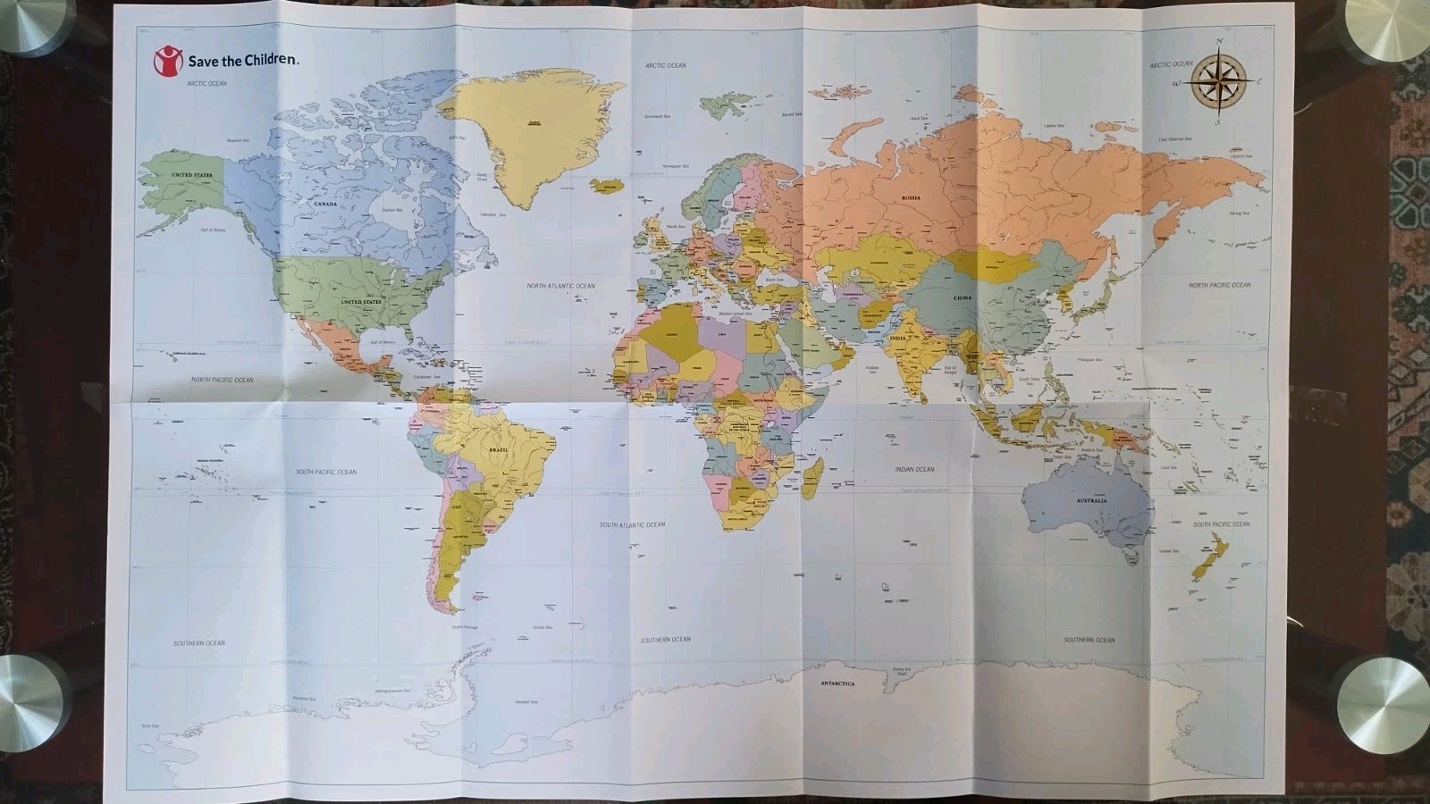 World Map Poster 25" x 17" - STC