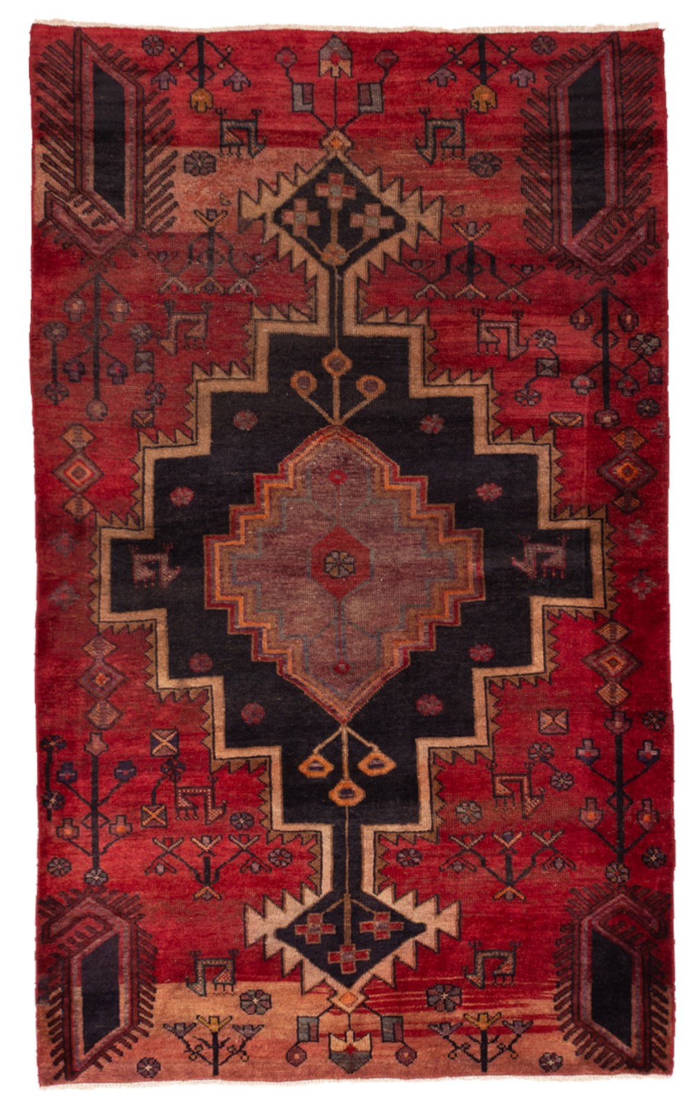 Traditional Vintage Hand-Knotted Oriental Carpet 4'9" x 7'10" Wool Area Rug