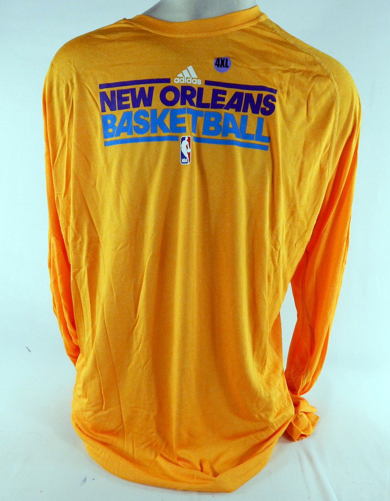 2011-12 New Orleans Hornets Team Issued Yellow LongSleeve Training Shirt 4XLT 77