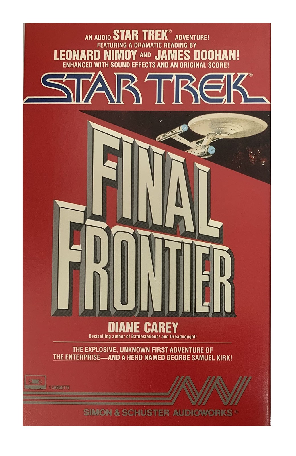 Vintage 1989 Star Trek Final Frontier Audio Cassette Read By Nimoy and Doohan