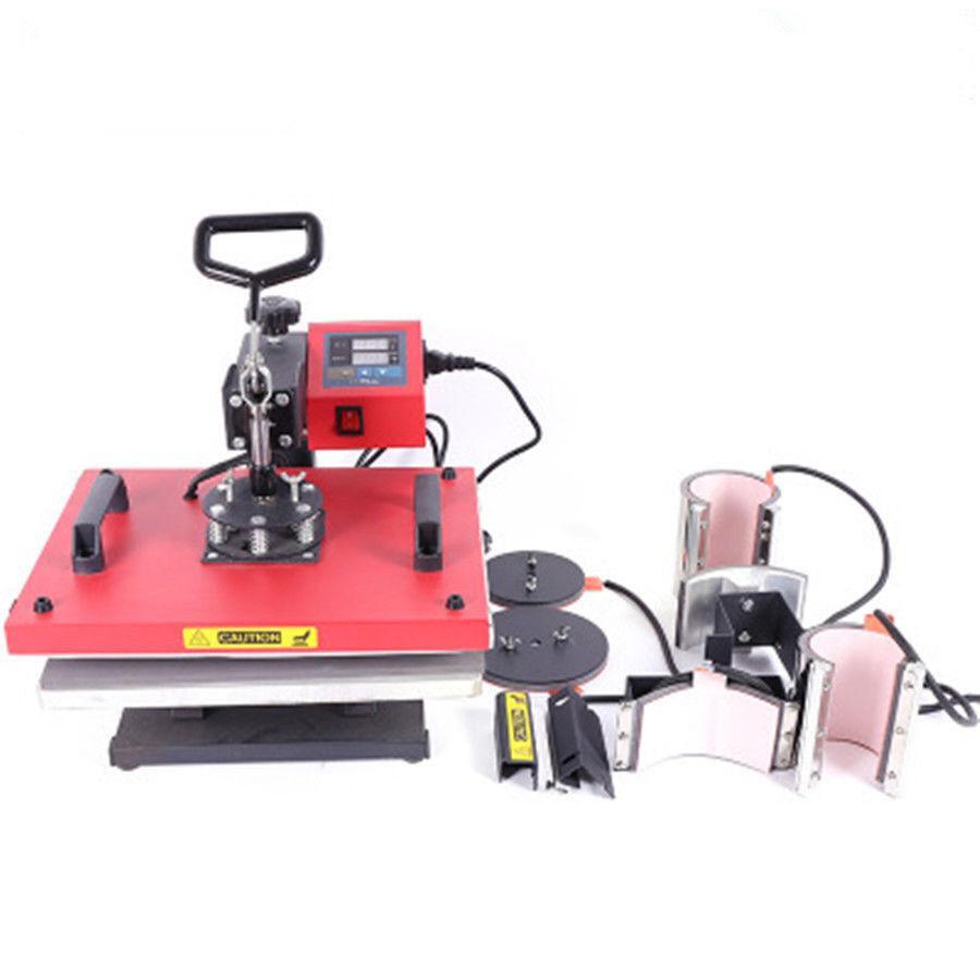 New 6 in1 Combination section heat press machine printing hat,Baking pan,T-shirt