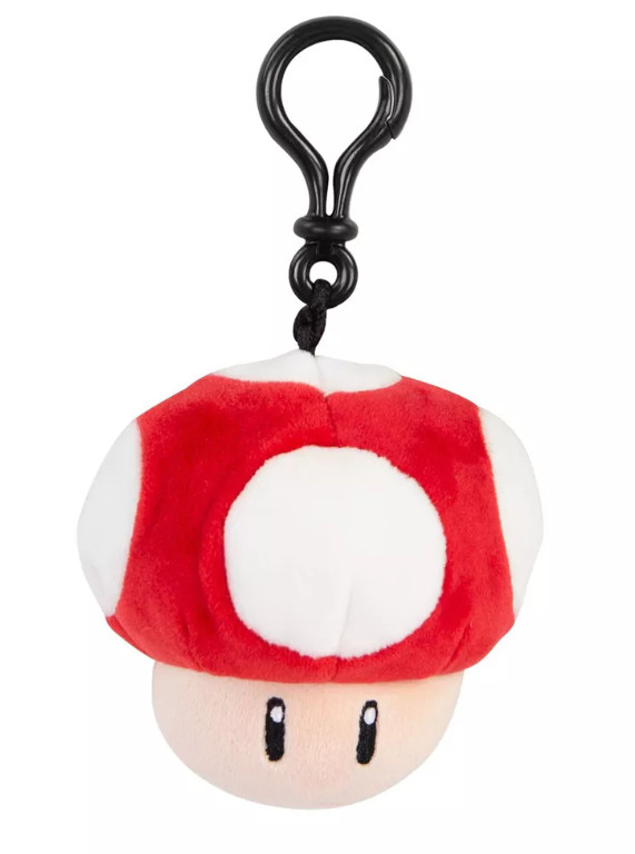 Club Mocchi Mocchi Super Mario Power-Up Mushroom Plush Collectable Clip-On ~ New
