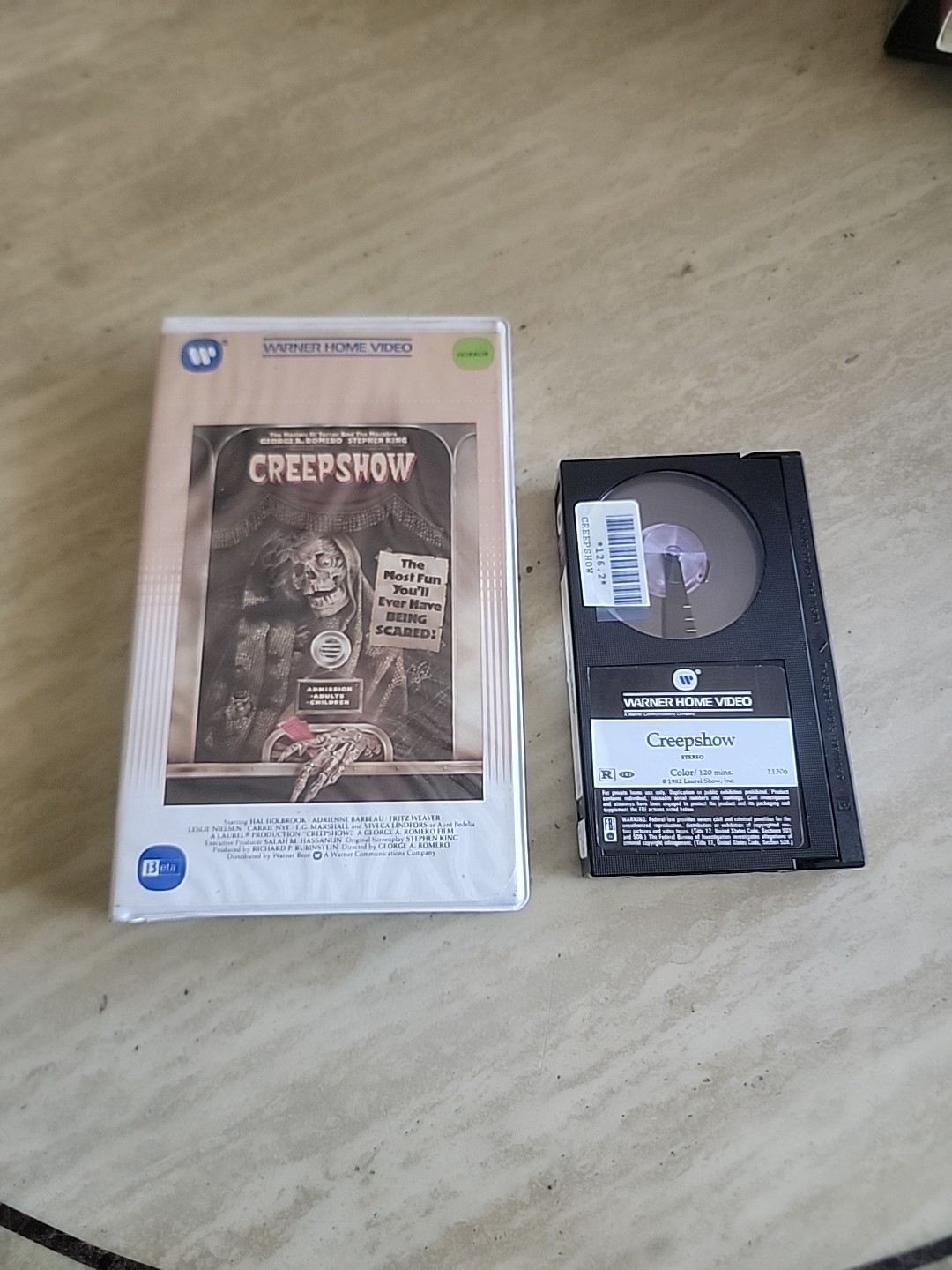 Creepshow BETA horror Warner Bros clamshell original betamax clamshell *not VHS*