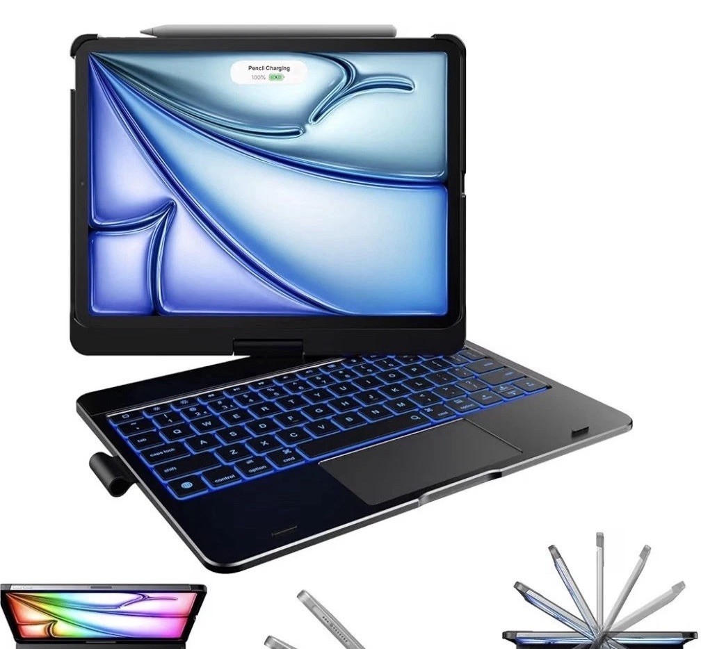 typecase Touch Keyboard Case for iPad Air/Pro 11, Rotatable, Trackpad, Black