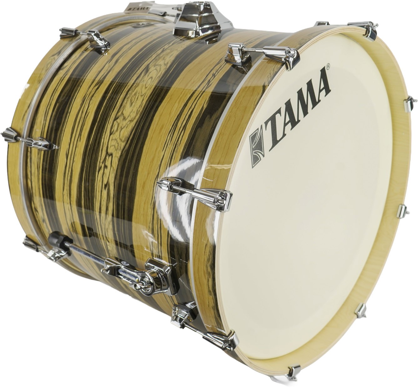 Tama Superstar Classic 22" x 18" Bass Drum- Natural Ebony Tiger Wrap - BLEMISH