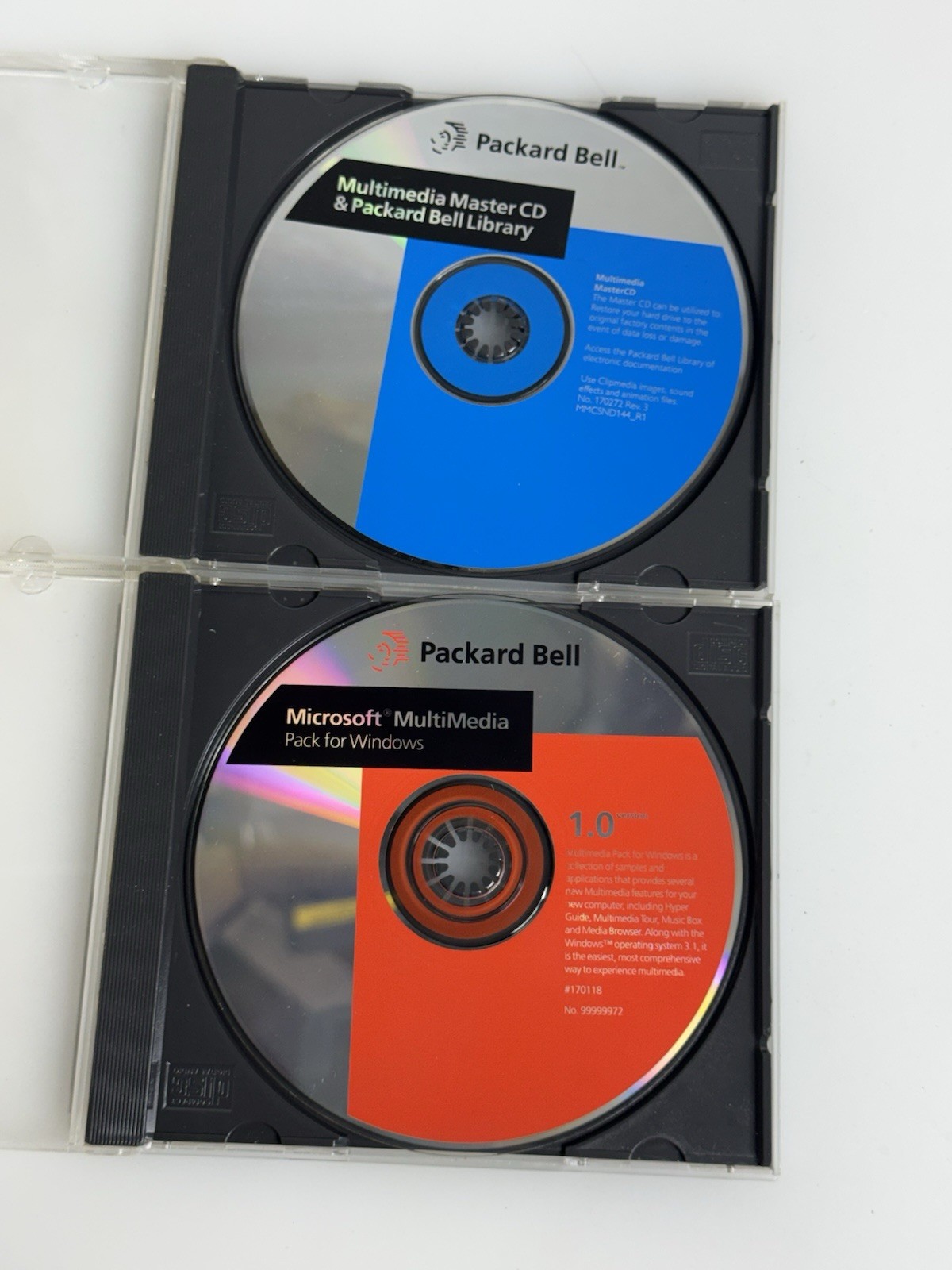 Packard Bell Microsoft MultiMedia Pack & Multimedia Master CD Lot for Windows