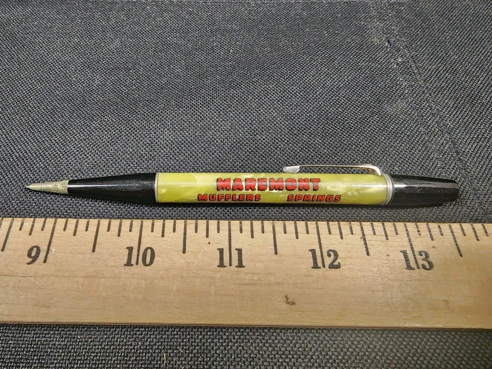 Vintage Advertising Maremont Muffler Springs Asher Bros Sanduskey OH Pencil Used