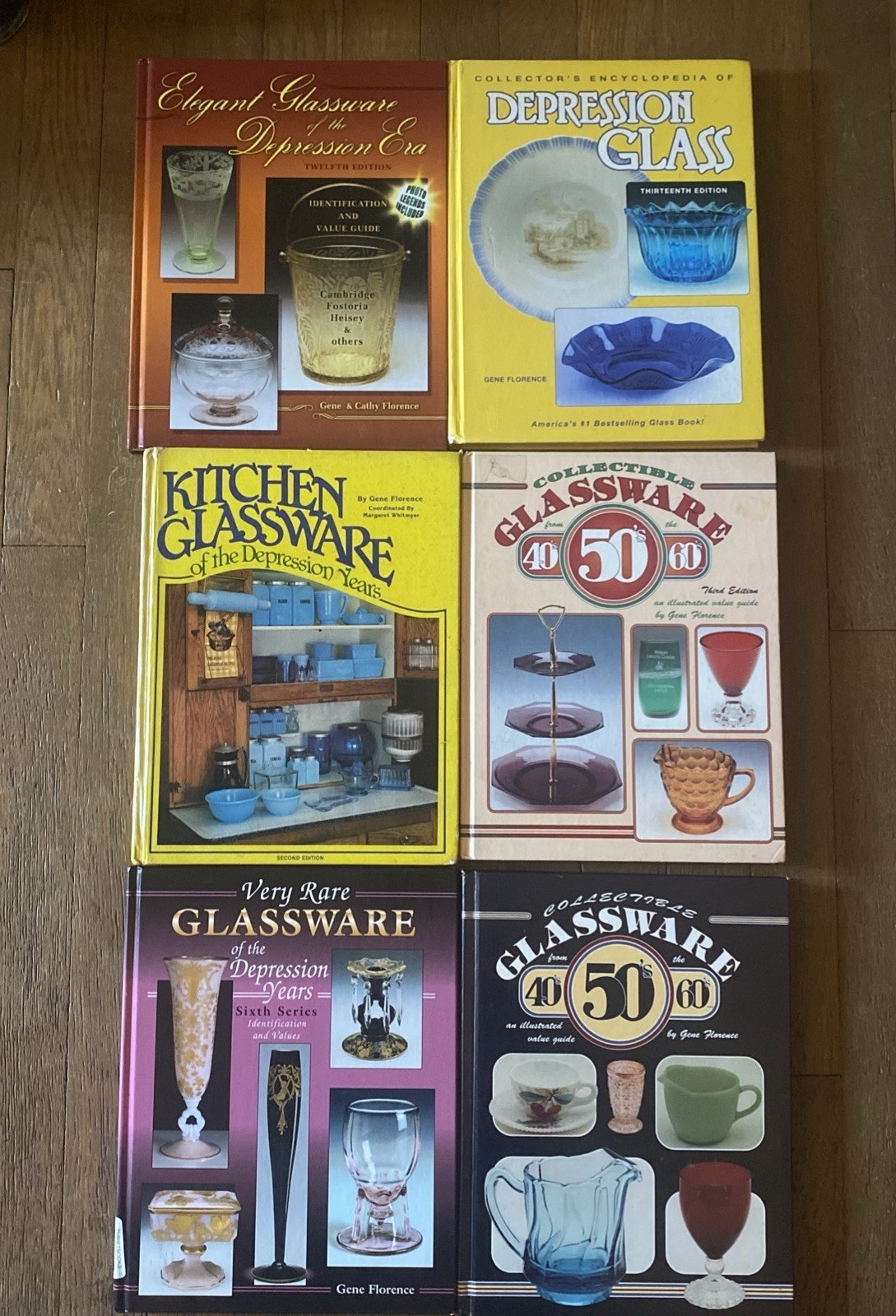 Depression Collectable Glassware ID Identification Books Lot of 6-Gene Florence