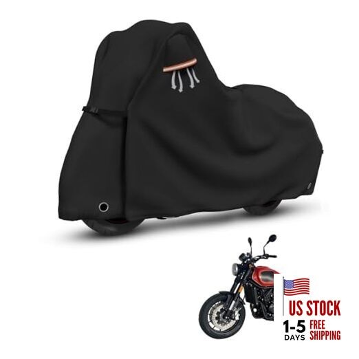  Motorcycle Cover Lock-Holes and Storage Bag All Season Universal Night XL